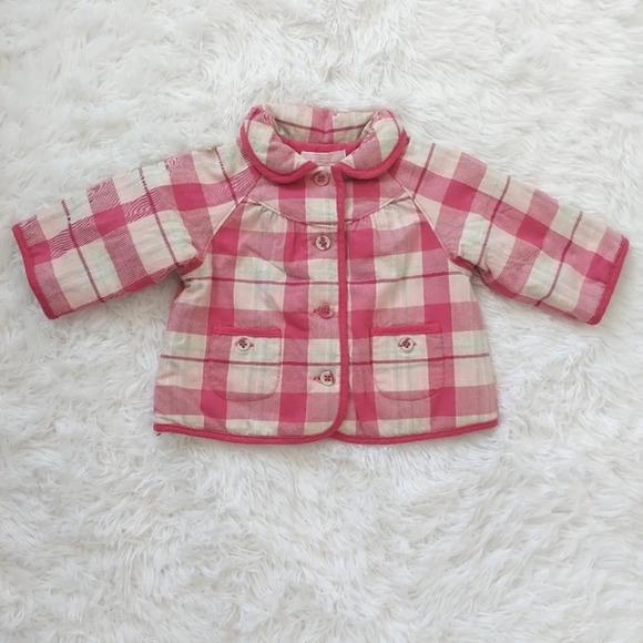 Janie and Jack Baby Quilted Reversible Jacket Size 0- 6 Months NWT - Picture 1 of 5
